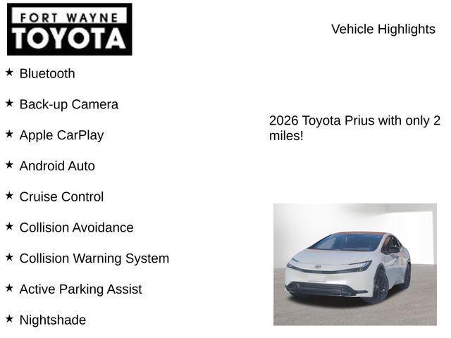 new 2026 Toyota Prius Plug-In Hybrid car, priced at $41,018