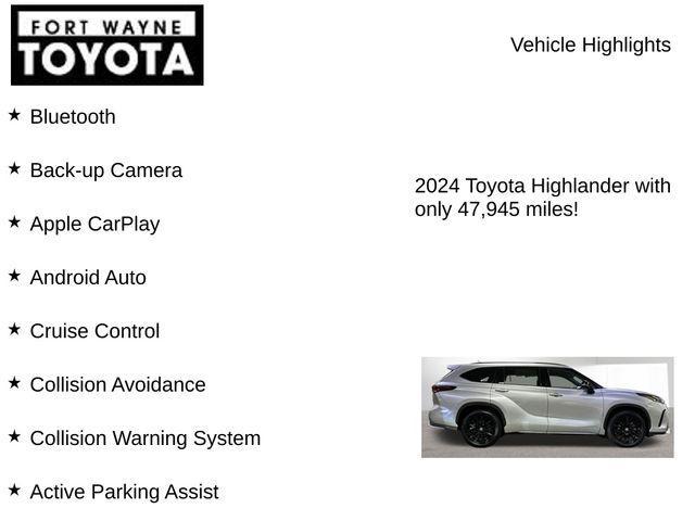 used 2024 Toyota Highlander car, priced at $39,263