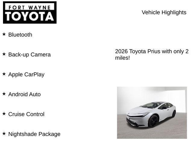 new 2026 Toyota Prius car, priced at $36,064