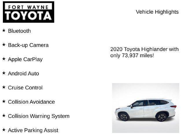 used 2020 Toyota Highlander car, priced at $29,254