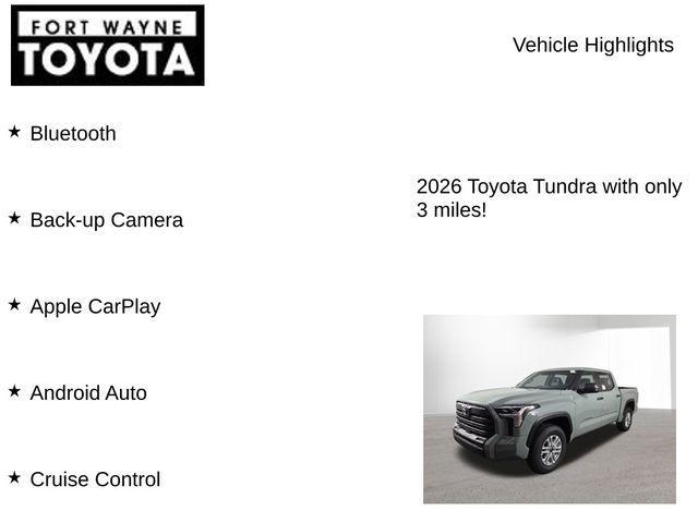 new 2026 Toyota Tundra car, priced at $47,597