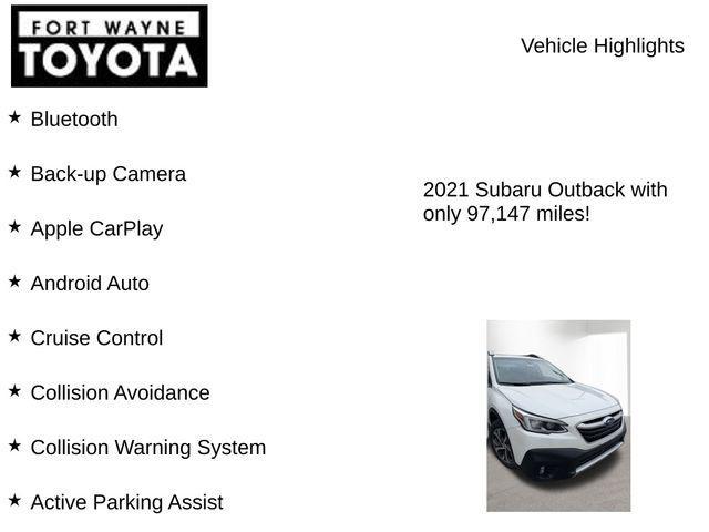 used 2021 Subaru Outback car, priced at $21,320