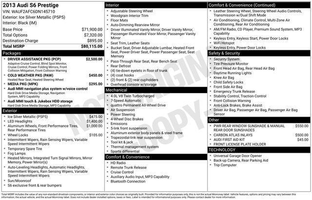 used 2013 Audi S6 car, priced at $16,360