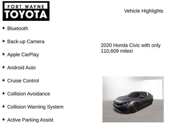 used 2020 Honda Civic car, priced at $16,148