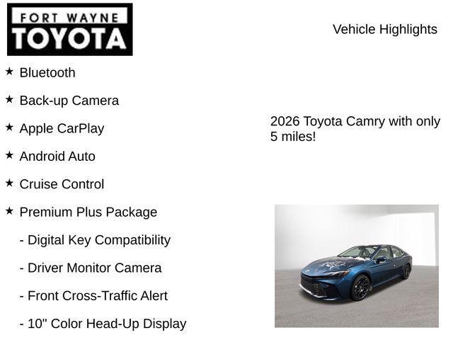 new 2026 Toyota Camry car, priced at $40,394