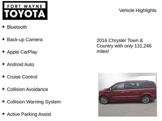 used 2016 Chrysler Town & Country car, priced at $10,082