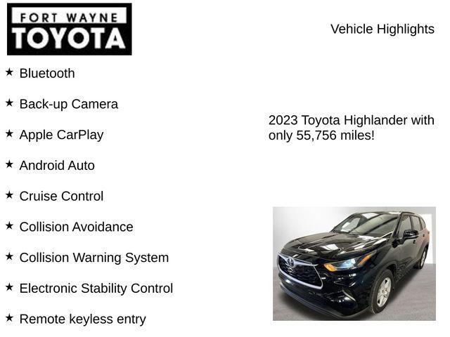 used 2023 Toyota Highlander car, priced at $31,599