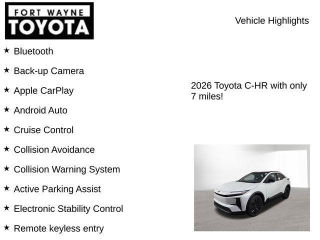 new 2026 Toyota C-HR car, priced at $41,312