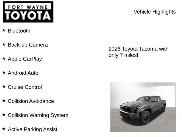 new 2026 Toyota Tacoma car, priced at $50,659