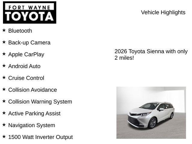 new 2026 Toyota Sienna car, priced at $54,991
