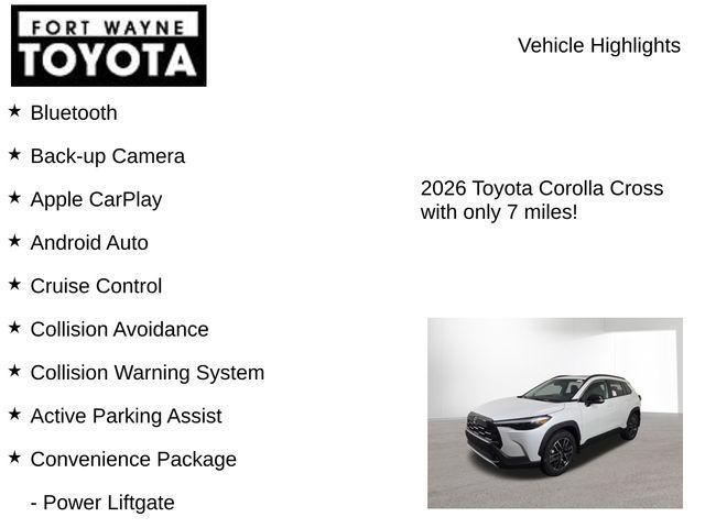 new 2026 Toyota Corolla Cross car, priced at $35,238