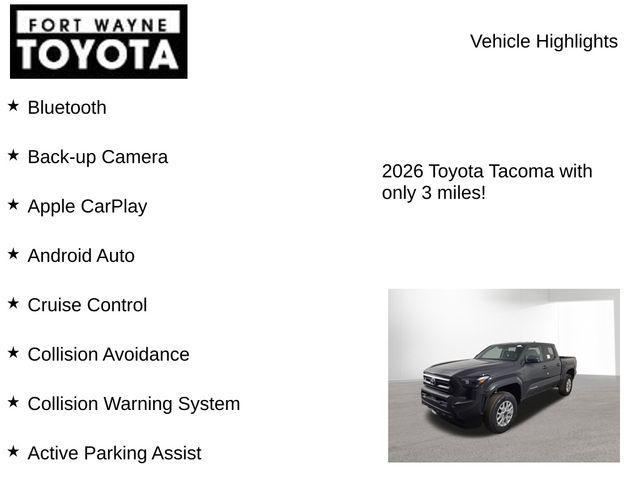 new 2026 Toyota Tacoma car, priced at $40,526