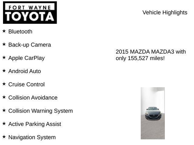 used 2015 Mazda Mazda3 car, priced at $9,157