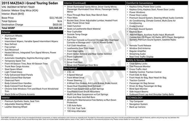 used 2015 Mazda Mazda3 car, priced at $9,157