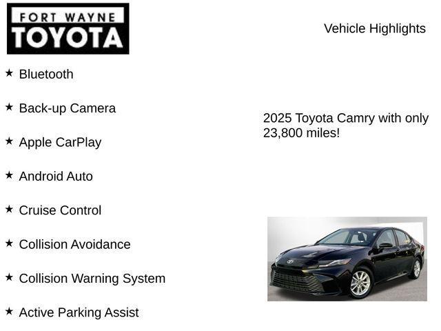 used 2025 Toyota Camry car, priced at $27,610