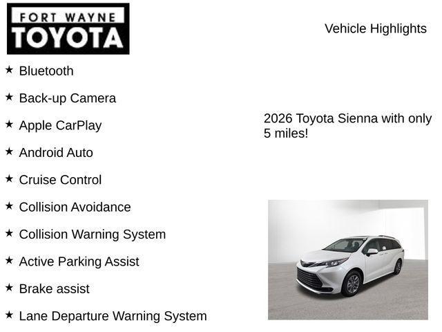 new 2026 Toyota Sienna car, priced at $47,435