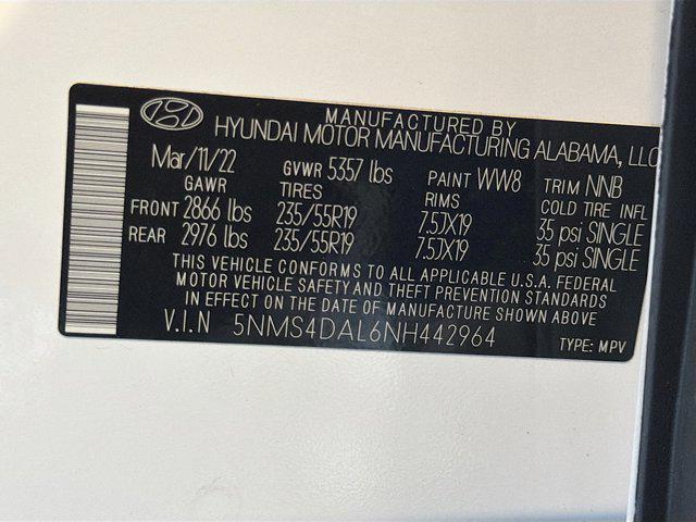 used 2022 Hyundai Santa Fe car, priced at $24,496
