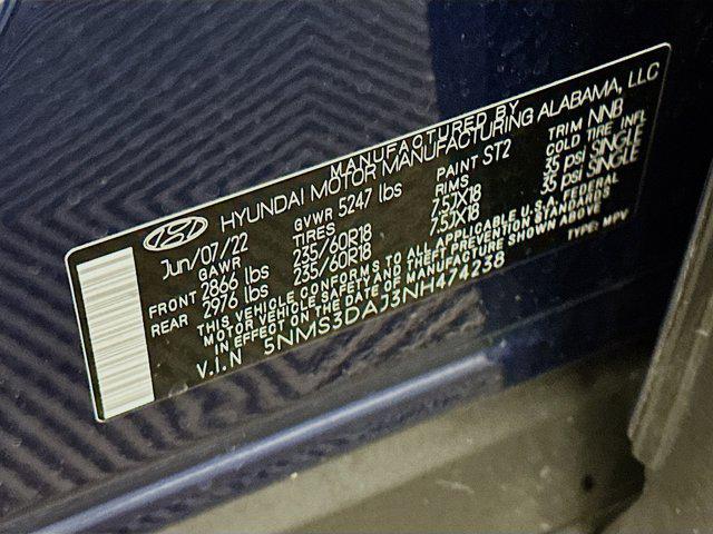 used 2022 Hyundai Santa Fe car, priced at $21,987