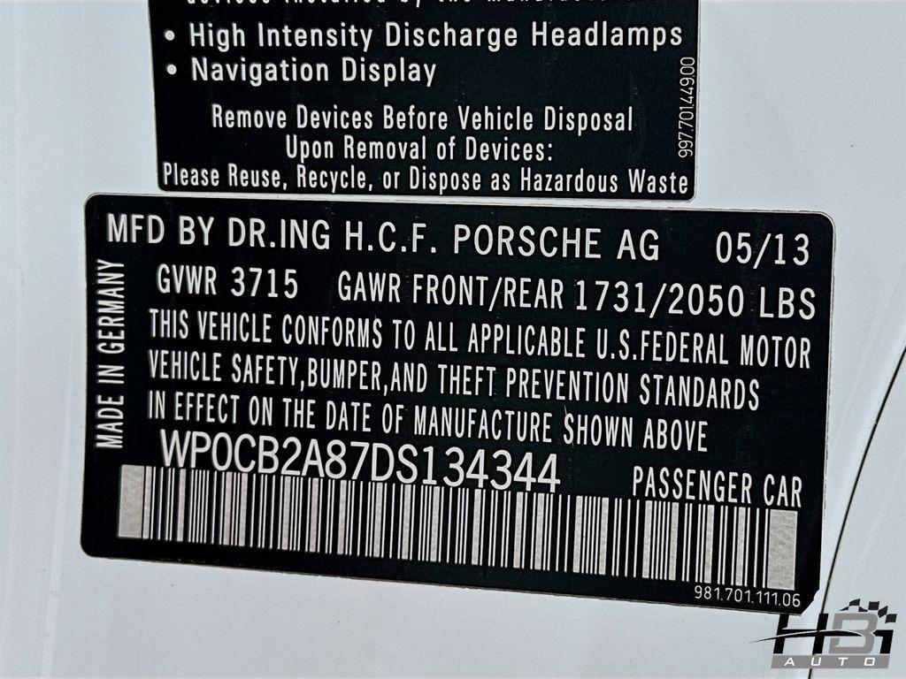 used 2013 Porsche Boxster car, priced at $51,998