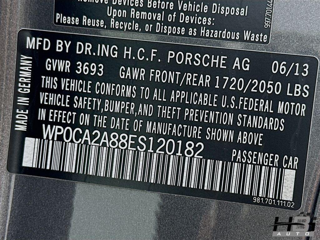 used 2014 Porsche Boxster car, priced at $35,801