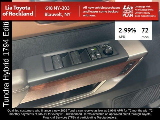 new 2026 Toyota Tundra Hybrid car, priced at $76,054