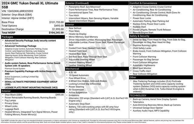 used 2024 GMC Yukon XL car, priced at $76,995