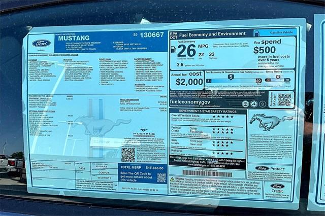 new 2025 Ford Mustang car, priced at $39,222
