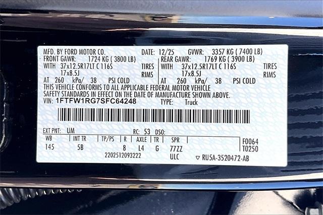 new 2025 Ford F-150 car, priced at $94,100