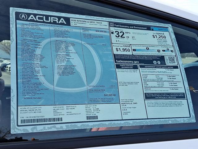 new 2026 Acura Integra car, priced at $41,894