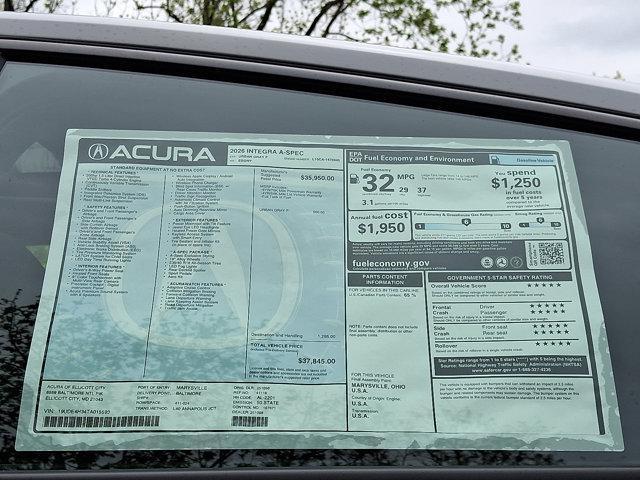 new 2026 Acura Integra car, priced at $38,644