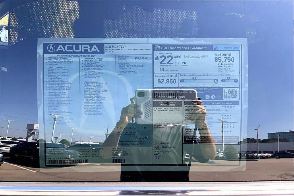 new 2026 Acura MDX car, priced at $58,875