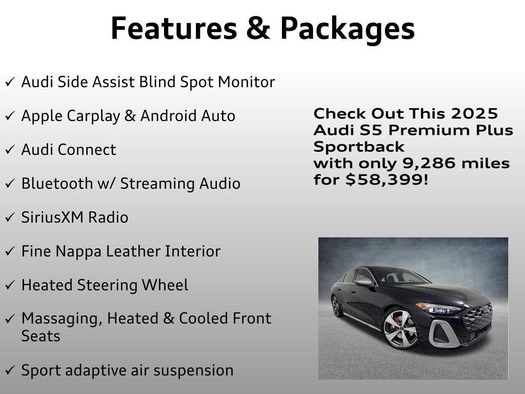used 2025 Audi S5 car, priced at $58,399