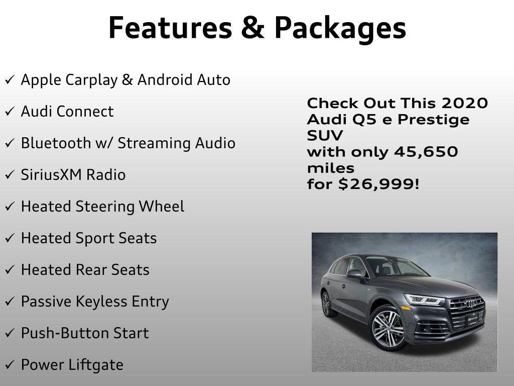 used 2020 Audi Q5 e car, priced at $26,999