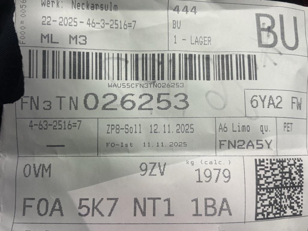 new 2026 Audi A6 car, priced at $72,520