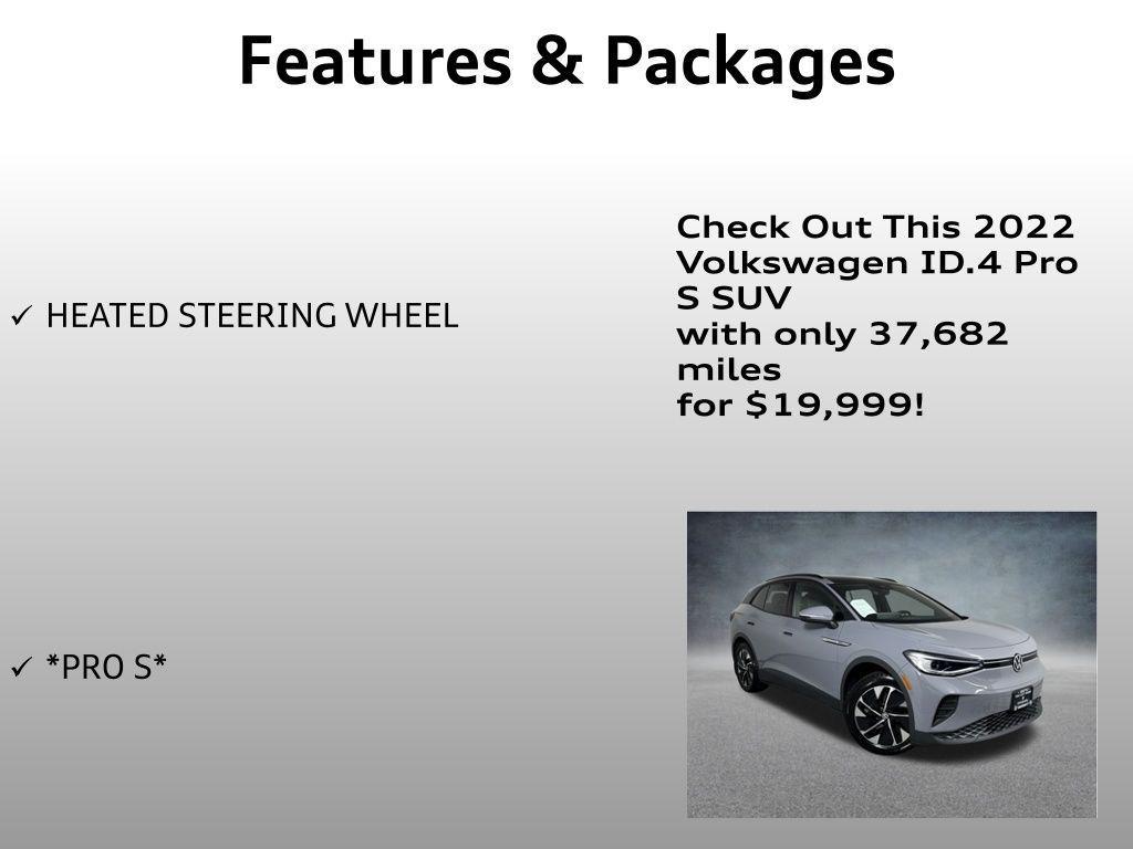 used 2022 Volkswagen ID.4 car, priced at $19,999