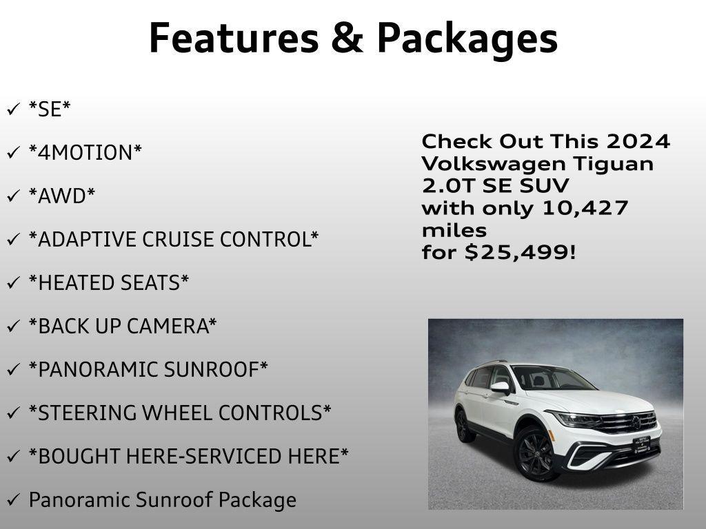 used 2024 Volkswagen Tiguan car, priced at $25,499