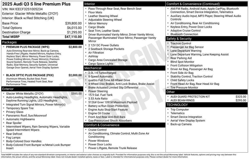 used 2025 Audi Q3 car, priced at $36,499
