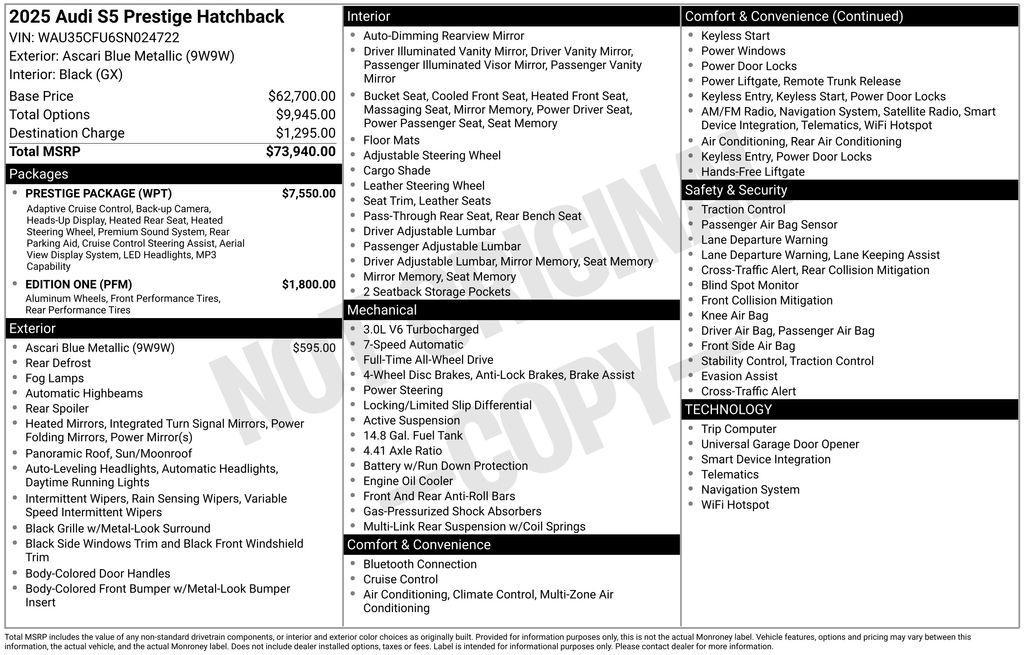 used 2025 Audi S5 car, priced at $64,999