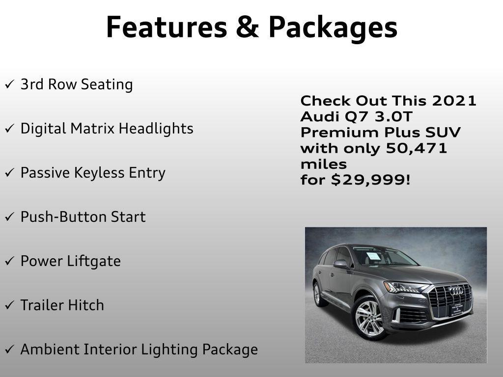 used 2021 Audi Q7 car, priced at $29,999