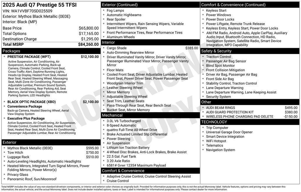 used 2025 Audi Q7 car, priced at $66,999