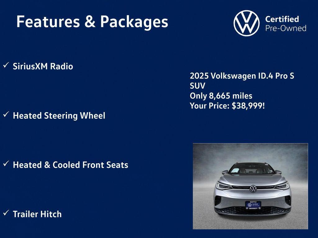 used 2025 Volkswagen ID.4 car, priced at $39,199