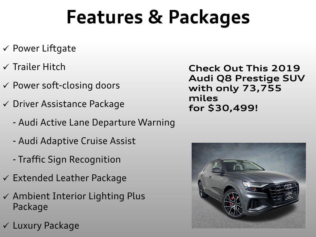 used 2019 Audi Q8 car, priced at $30,499