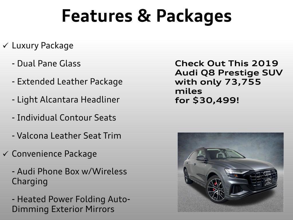 used 2019 Audi Q8 car, priced at $30,499