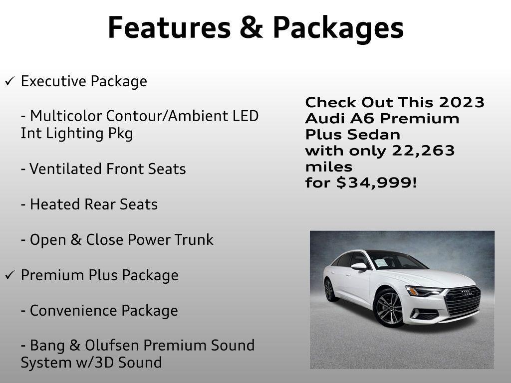used 2023 Audi A6 car, priced at $34,999