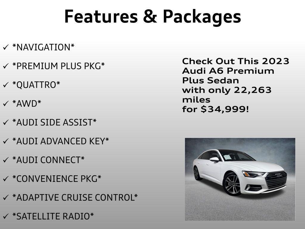 used 2023 Audi A6 car, priced at $34,999