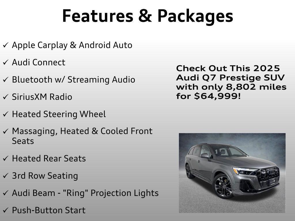 used 2025 Audi Q7 car, priced at $64,999