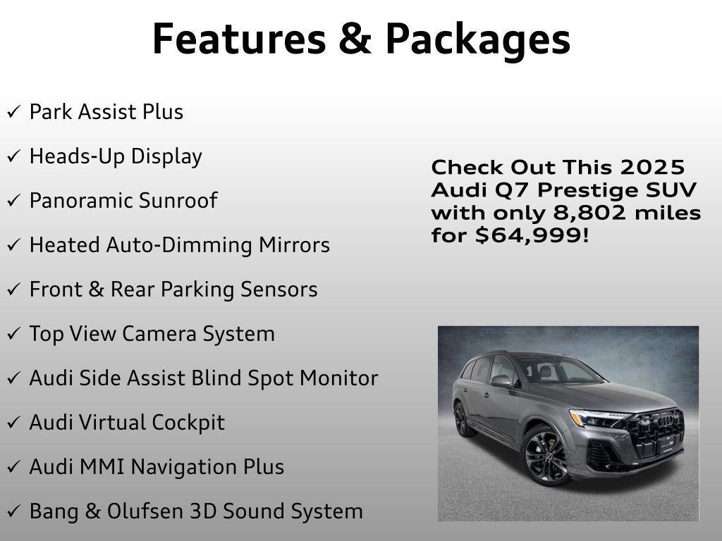 used 2025 Audi Q7 car, priced at $64,999