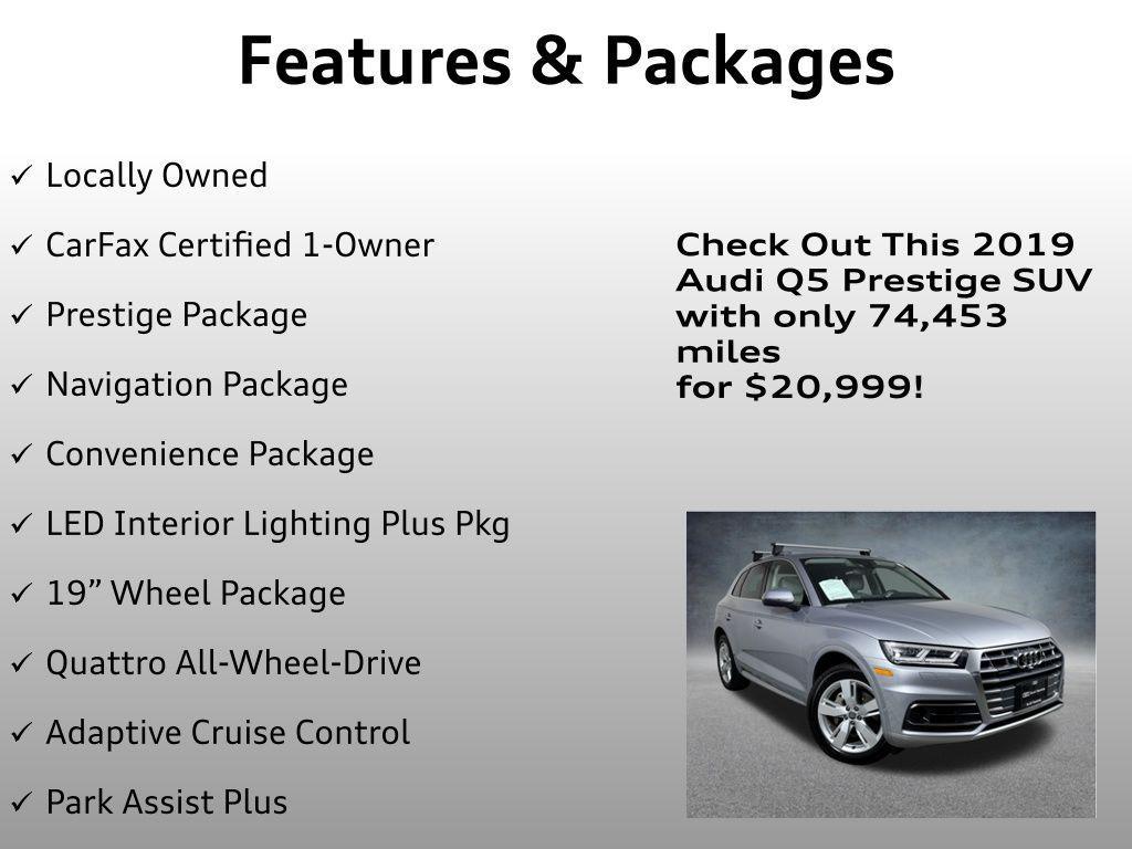 used 2019 Audi Q5 car, priced at $20,999