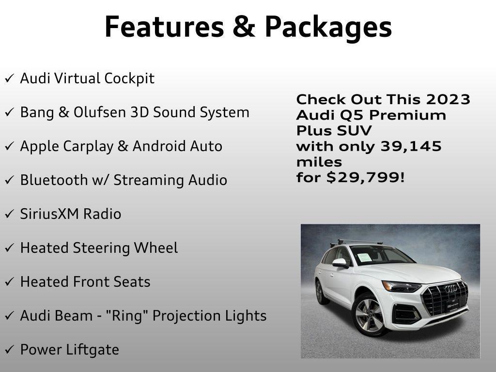 used 2023 Audi Q5 car, priced at $29,799