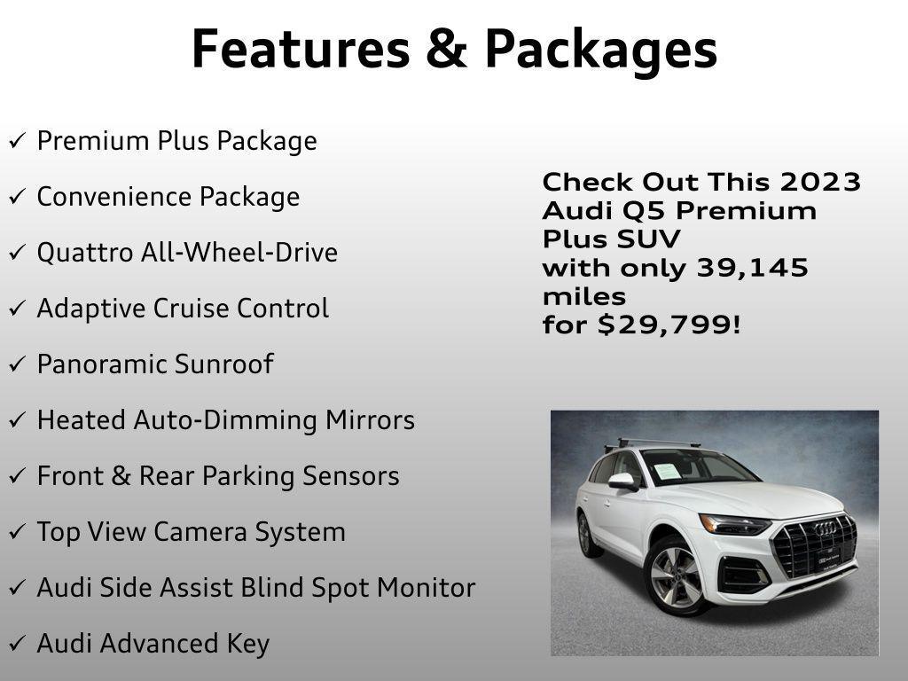 used 2023 Audi Q5 car, priced at $29,799